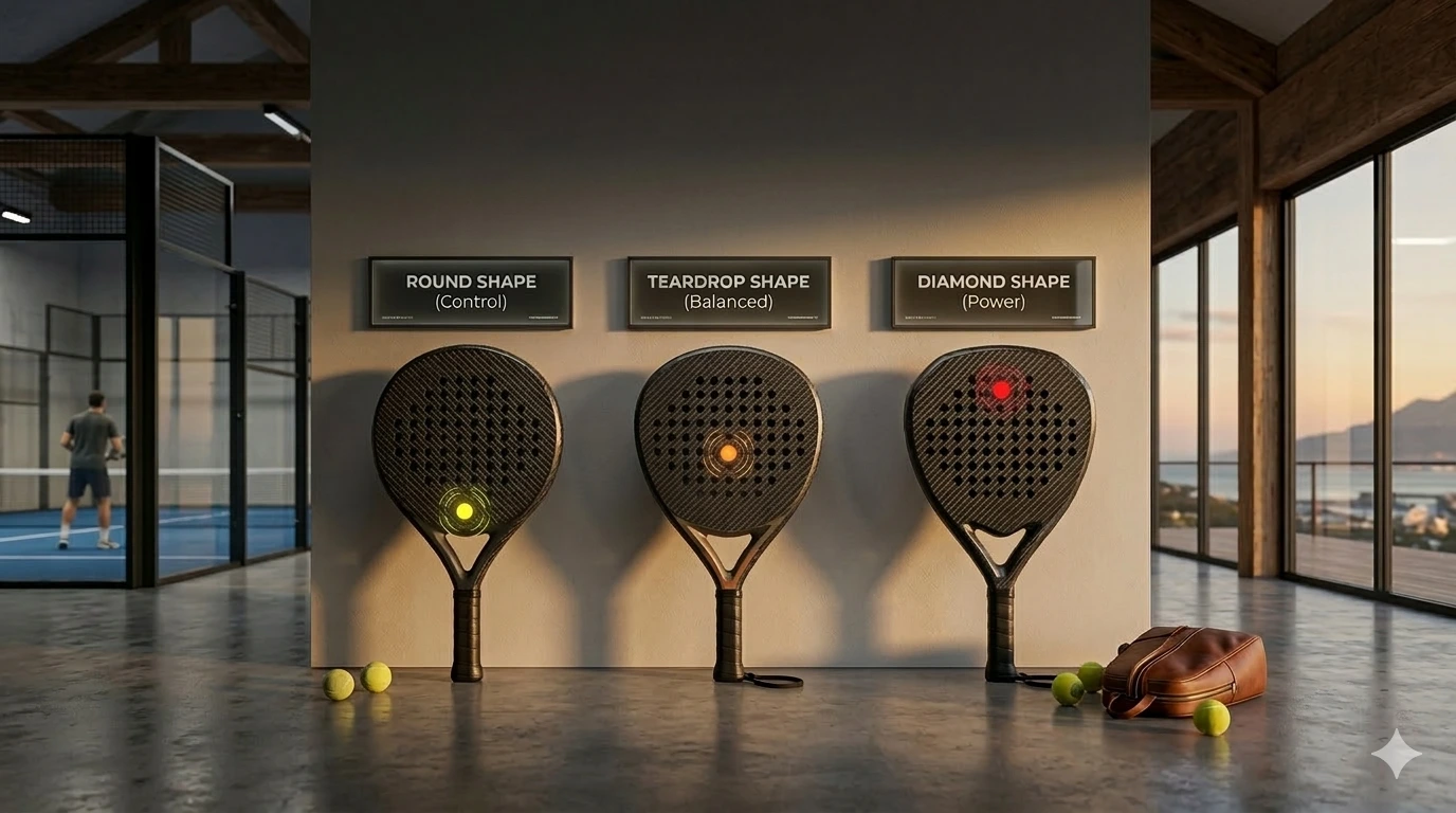 Elliptical Racket Shape Best Padel Racket Shape: Round vs Diamond vs Teardrop