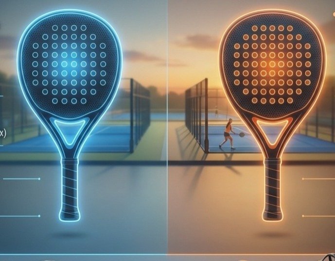 light vs heavy padel racket